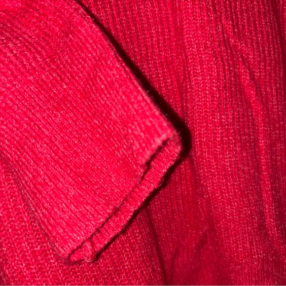 Red Knitted V-Neck Sweater - Old Navy | M | stretch fit | Cozy - Picture 6 of 7